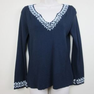 Ann Taylor Loft Petite Blue & White Beads Size SP